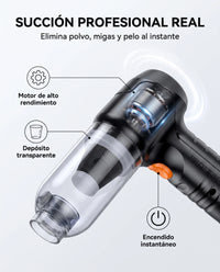 Succión profesional real: elimina polvo, migas y pelo al instante