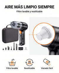Aire más limpio siempre: filtro lavable y reutilizable