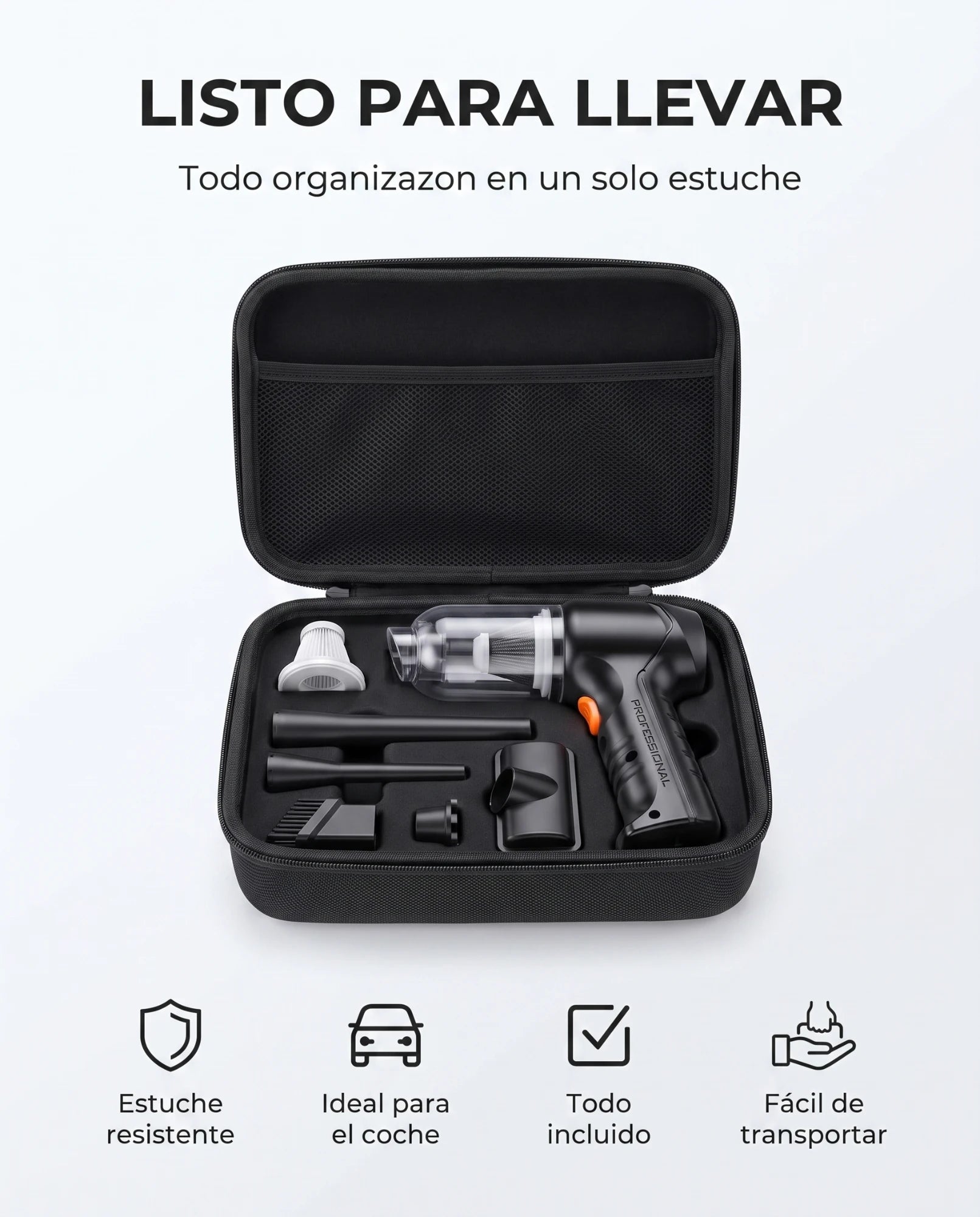 Listo para llevar: todo organizado en un solo estuche